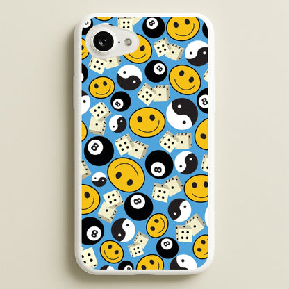 8 Ball Pattern - Skate Aesthetic   - Skate Aesthetic Phone Case for iPhone 16e