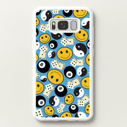 8 Ball Pattern - Skate Aesthetic   - Skate Aesthetic Phone Case for Galaxy S8