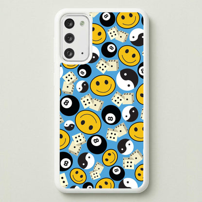 8 Ball Pattern - Skate Aesthetic   - Skate Aesthetic Phone Case for Galaxy Note 20