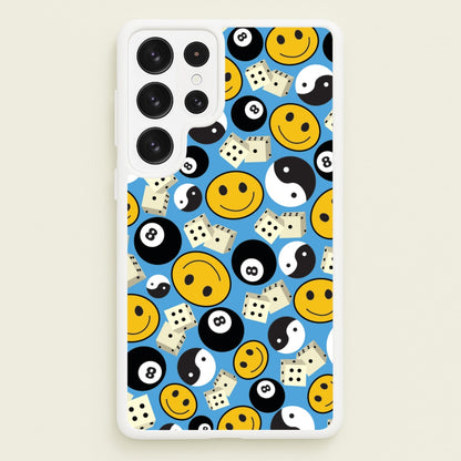 8 Ball Pattern - Skate Aesthetic   - Skate Aesthetic Phone Case for Galaxy S23 Ultra