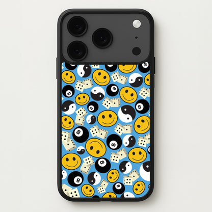 8 Ball Pattern - Skate Aesthetic Phone Case for iPhone 17 Pro