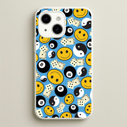 8 Ball Pattern - Skate Aesthetic   - Skate Aesthetic Phone Case for iPhone 15 Plus