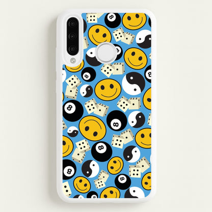 8 Ball Pattern - Skate Aesthetic   - Skate Aesthetic Phone Case for Huawei P30 Lite