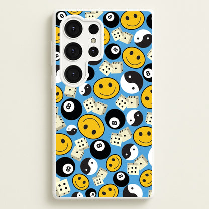 8 Ball Pattern - Skate Aesthetic   - Skate Aesthetic Phone Case for Galaxy S25 Ultra