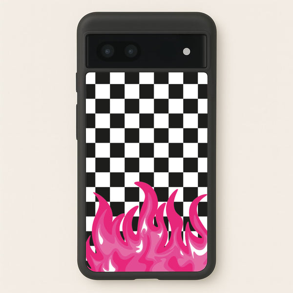 Pink Flame - Skate Aesthetic   - Skate Aesthetic Phone Case for Google Pixel 7a