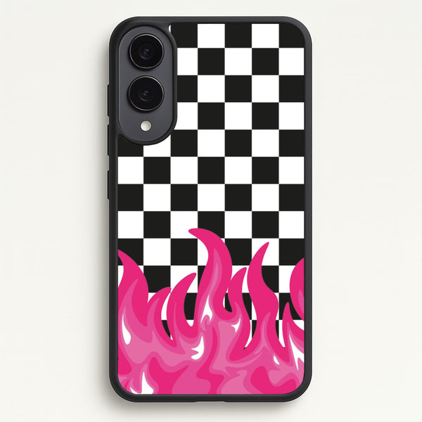 Pink Flame - Skate Aesthetic   - Skate Aesthetic Phone Case for Galaxy S25 Edge