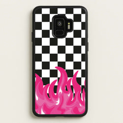 Pink Flame - Skate Aesthetic   - Skate Aesthetic Phone Case for Galaxy S9