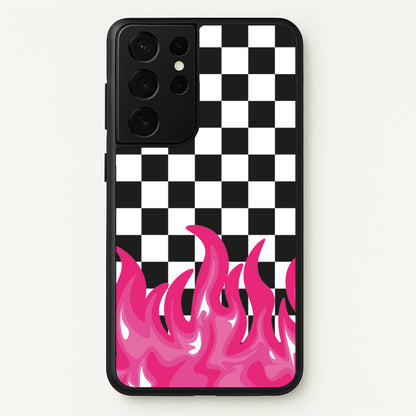 Pink Flame - Skate Aesthetic   - Skate Aesthetic Phone Case for Galaxy S21 Ultra