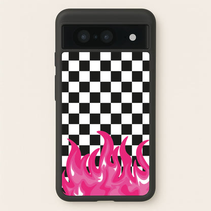 Pink Flame - Skate Aesthetic   - Skate Aesthetic Phone Case for Google Pixel 8