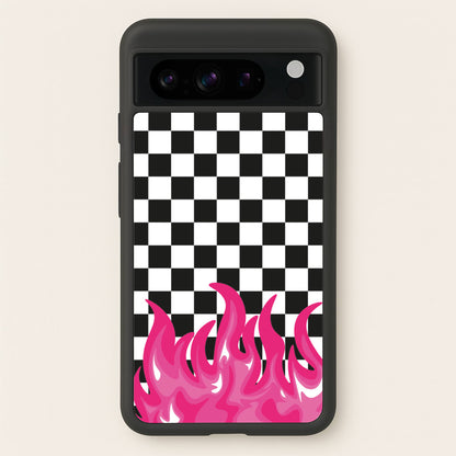 Pink Flame - Skate Aesthetic   - Skate Aesthetic Phone Case for Google Pixel 8 Pro