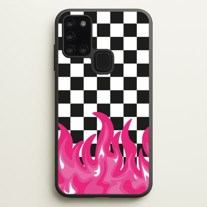Pink Flame - Skate Aesthetic   - Skate Aesthetic Phone Case for Galaxy A21s