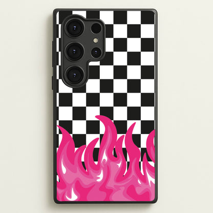 Pink Flame - Skate Aesthetic   - Skate Aesthetic Phone Case for Galaxy S25 Ultra