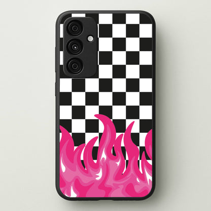 Pink Flame - Skate Aesthetic   - Skate Aesthetic Phone Case for Galaxy A35