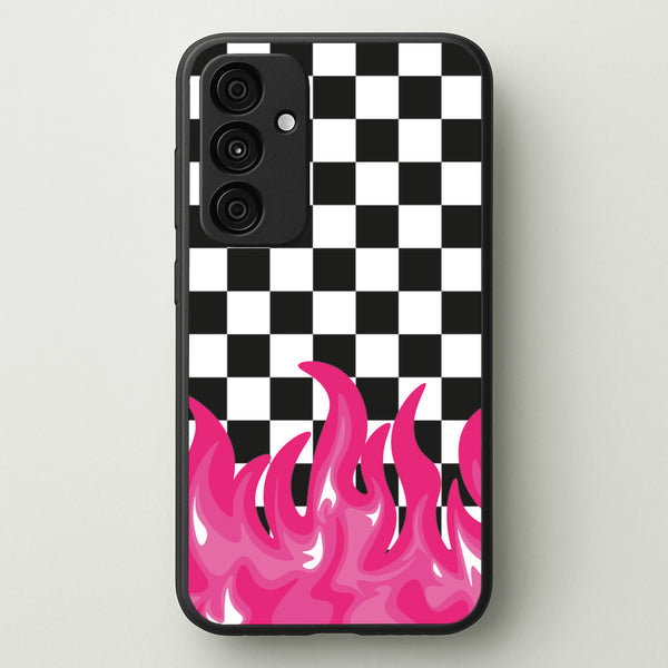 Pink Flame - Skate Aesthetic   - Skate Aesthetic Phone Case for Galaxy A35