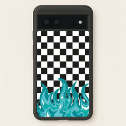 Blue Flame - Skate Aesthetic   - Skate Aesthetic Phone Case for Google Pixel 7a