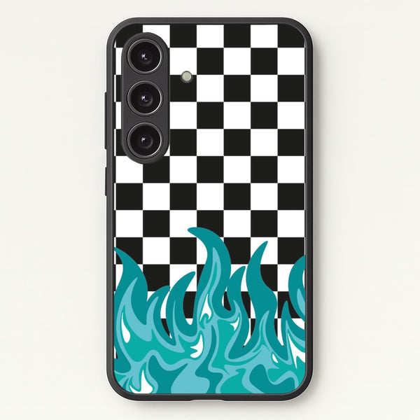Blue Flame - Skate Aesthetic   - Skate Aesthetic Phone Case for Galaxy S24