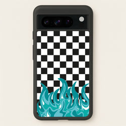 Blue Flame - Skate Aesthetic   - Skate Aesthetic Phone Case for Google Pixel 8 Pro
