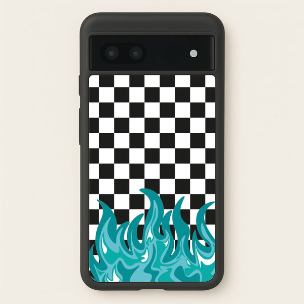 Blue Flame - Skate Aesthetic   - Skate Aesthetic Phone Case for Google Pixel 6a