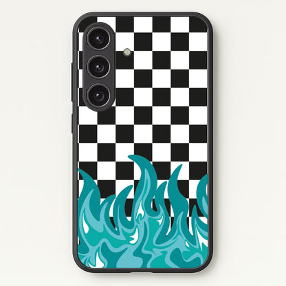 Blue Flame - Skate Aesthetic   - Skate Aesthetic Phone Case for Galaxy S25 Plus