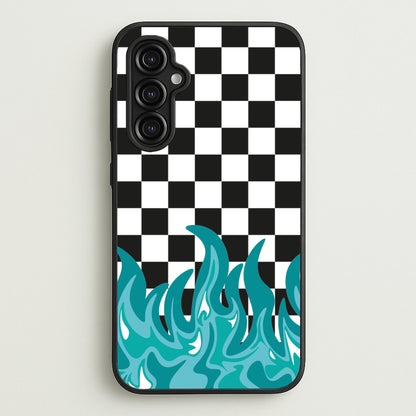 Blue Flame - Skate Aesthetic   - Skate Aesthetic Phone Case for Galaxy A14