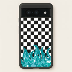 Blue Flame - Skate Aesthetic   - Skate Aesthetic Phone Case for Google Pixel 8
