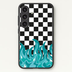 Blue Flame - Skate Aesthetic   - Skate Aesthetic Phone Case for Galaxy S25