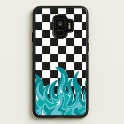 Blue Flame - Skate Aesthetic   - Skate Aesthetic Phone Case for Galaxy S9