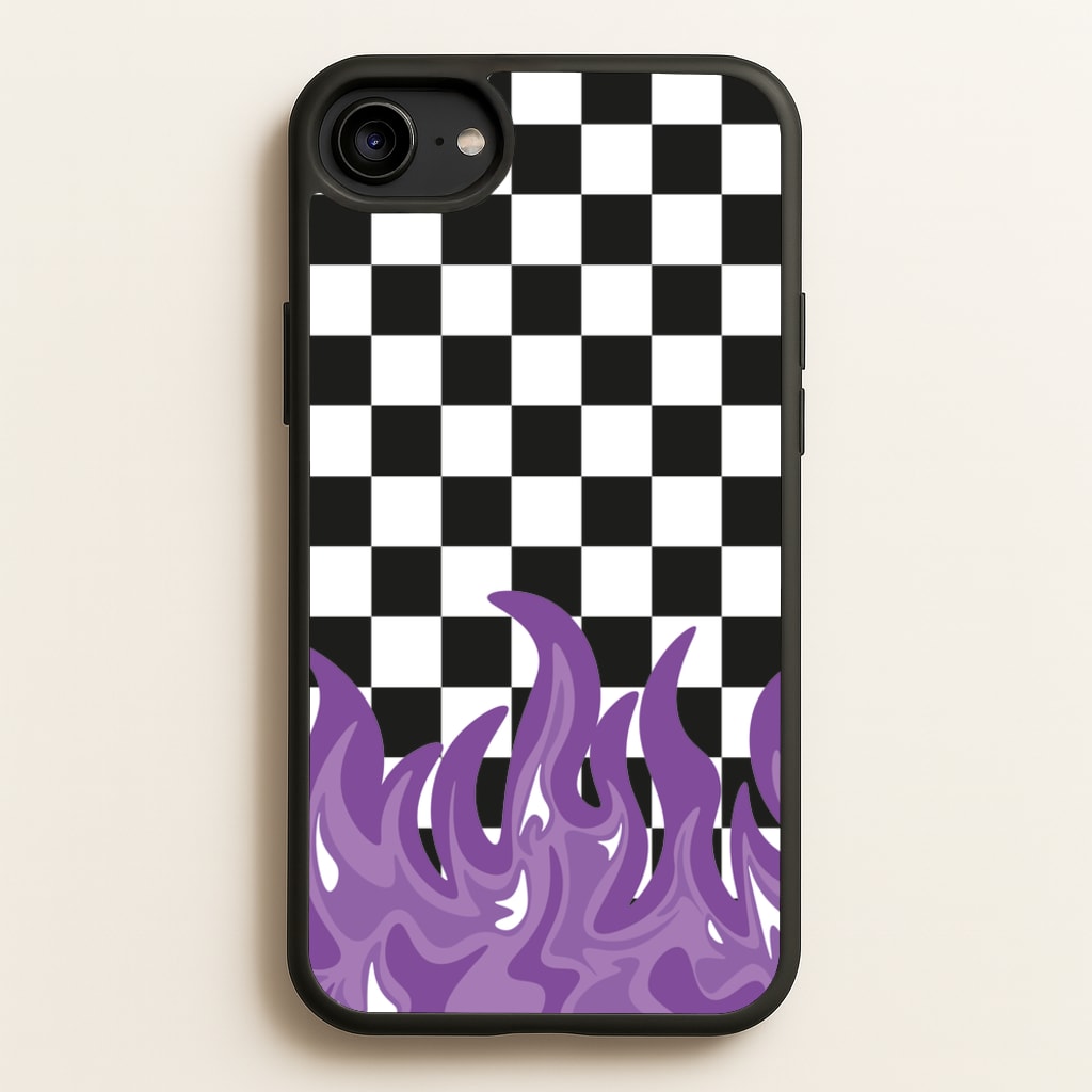 Purple Flame - Skate Aesthetic   - Skate Aesthetic Phone Case for iPhone 6 / 7 / 8 / SE
