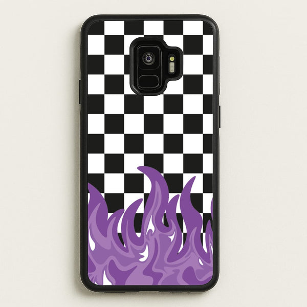 Purple Flame - Skate Aesthetic   - Skate Aesthetic Phone Case for Galaxy S9