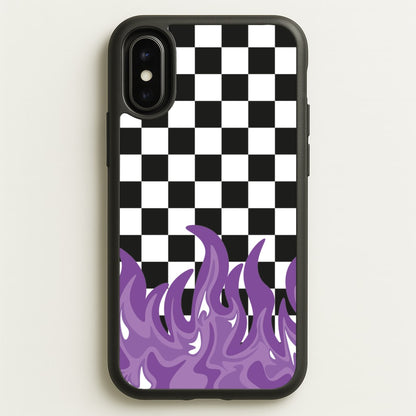 Purple Flame - Skate Aesthetic   - Skate Aesthetic Phone Case for iPhone X / XS