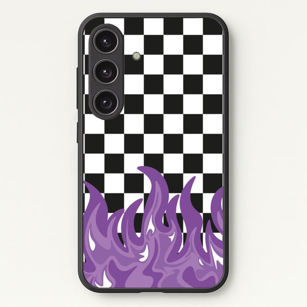 Purple Flame - Skate Aesthetic   - Skate Aesthetic Phone Case for Galaxy S25