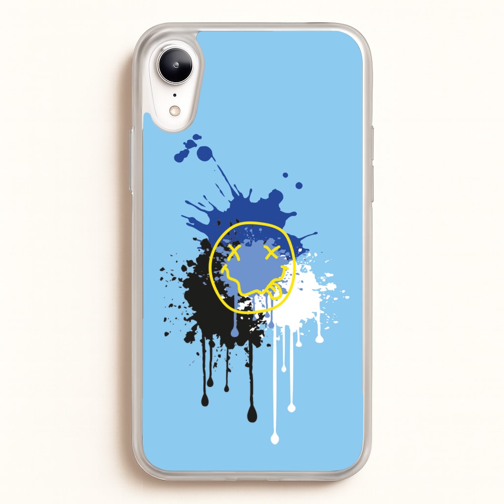 Blue Graffiti - Skate Aesthetic   - Skate Aesthetic Phone Case for iPhone XR