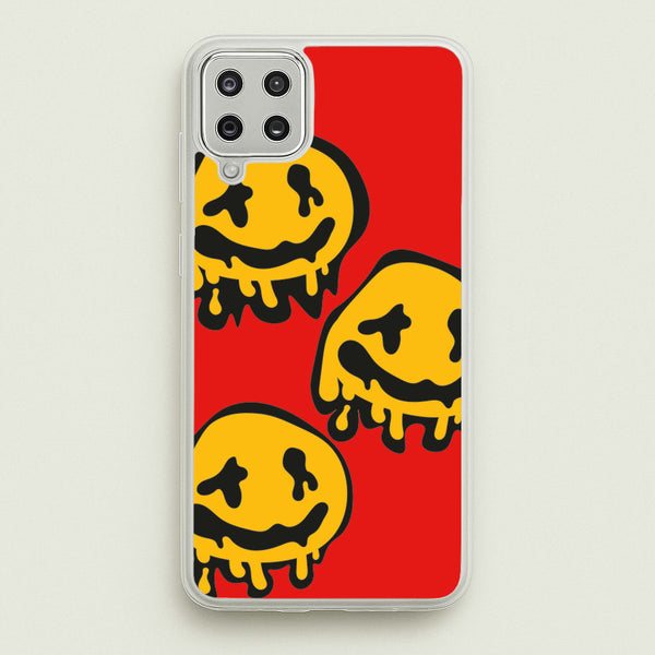 Dripping Smiley - Skate Aesthetic   - Skate Aesthetic Phone Case for Galaxy A12