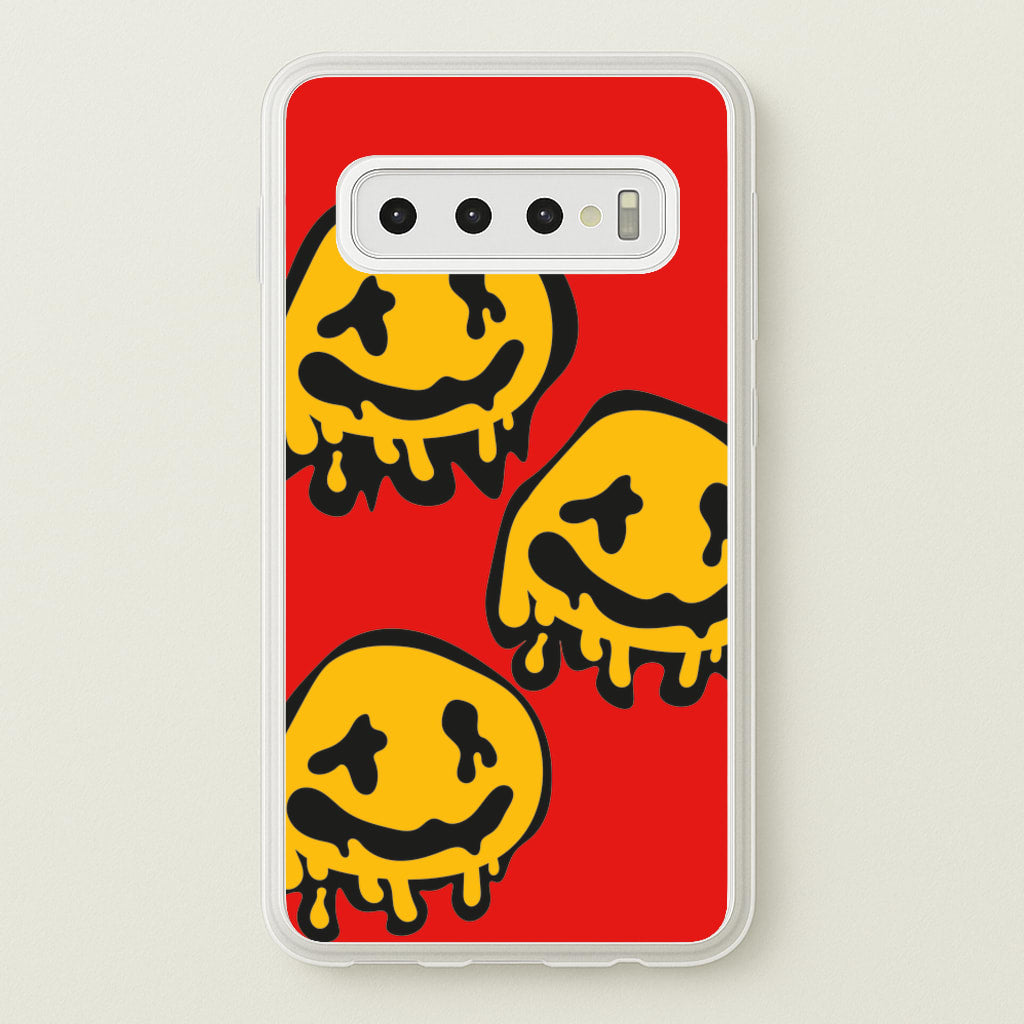 Dripping Smiley - Skate Aesthetic   - Skate Aesthetic Phone Case for Galaxy S10