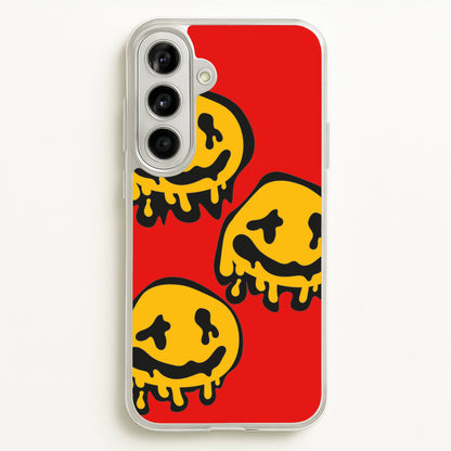 Dripping Smiley - Skate Aesthetic   - Skate Aesthetic Phone Case for Galaxy A56