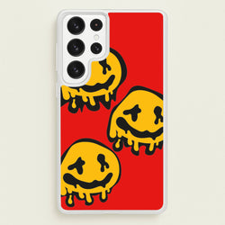 Dripping Smiley - Skate Aesthetic   - Skate Aesthetic Phone Case for Galaxy S22 Ultra