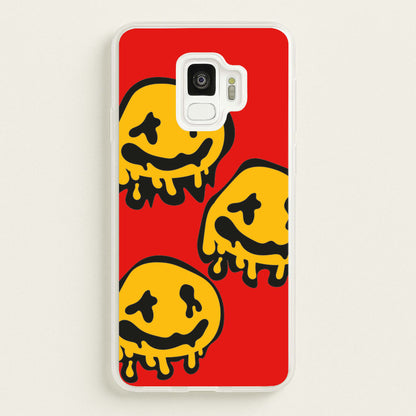 Dripping Smiley - Skate Aesthetic   - Skate Aesthetic Phone Case for Galaxy S9
