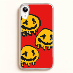 Dripping Smiley - Skate Aesthetic   - Skate Aesthetic Phone Case for iPhone XR