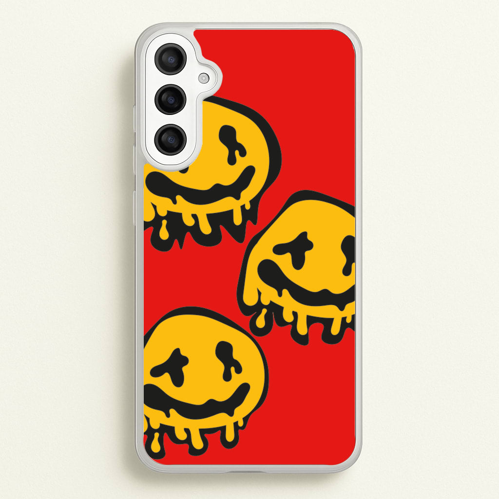 Dripping Smiley - Skate Aesthetic   - Skate Aesthetic Phone Case for Galaxy A34