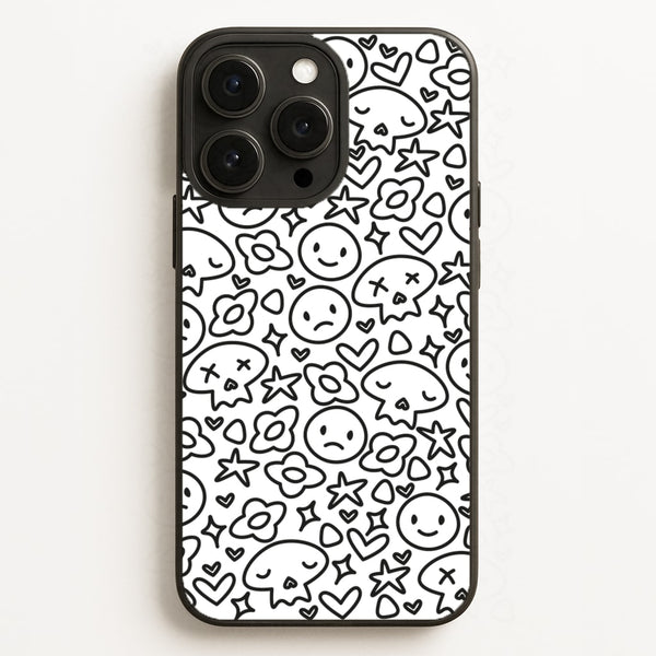 White Skulls - Skate Aesthetic   - Skate Aesthetic Phone Case for iPhone 16 Pro Max