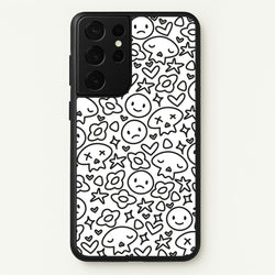 White Skulls - Skate Aesthetic   - Skate Aesthetic Phone Case for Galaxy S21 Ultra