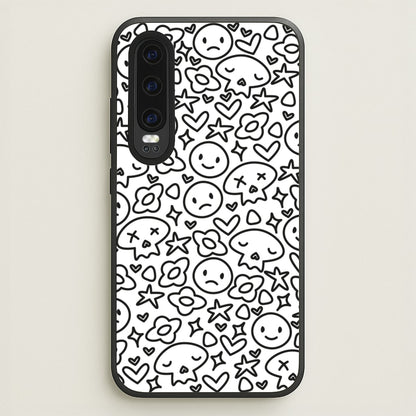 White Skulls - Skate Aesthetic   - Skate Aesthetic Phone Case for Huawei P30