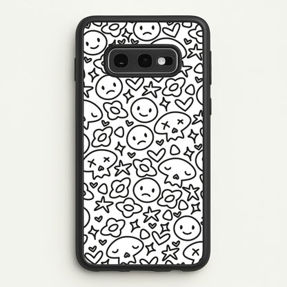 White Skulls - Skate Aesthetic   - Skate Aesthetic Phone Case for Galaxy S10e