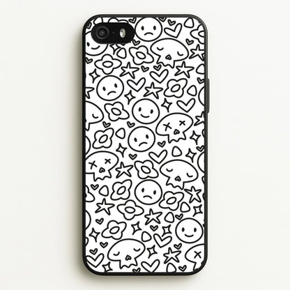 White Skulls - Skate Aesthetic   - Skate Aesthetic Phone Case for iPhone 5 / 5s / SE 2016