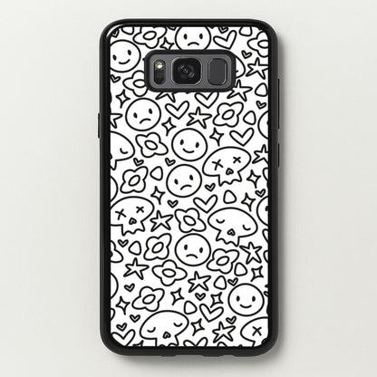 White Skulls - Skate Aesthetic   - Skate Aesthetic Phone Case for Galaxy S8 Plus