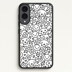 White Skulls - Skate Aesthetic   - Skate Aesthetic Phone Case for Galaxy S25 Edge
