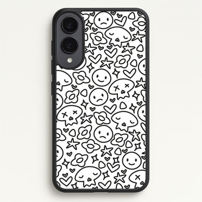 White Skulls - Skate Aesthetic   - Skate Aesthetic Phone Case for Galaxy S25 Edge