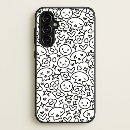 White Skulls - Skate Aesthetic   - Skate Aesthetic Phone Case for Galaxy A54