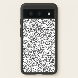 White Skulls - Skate Aesthetic   - Skate Aesthetic Phone Case for Google Pixel 8a