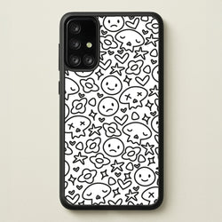 White Skulls - Skate Aesthetic   - Skate Aesthetic Phone Case for Galaxy A71